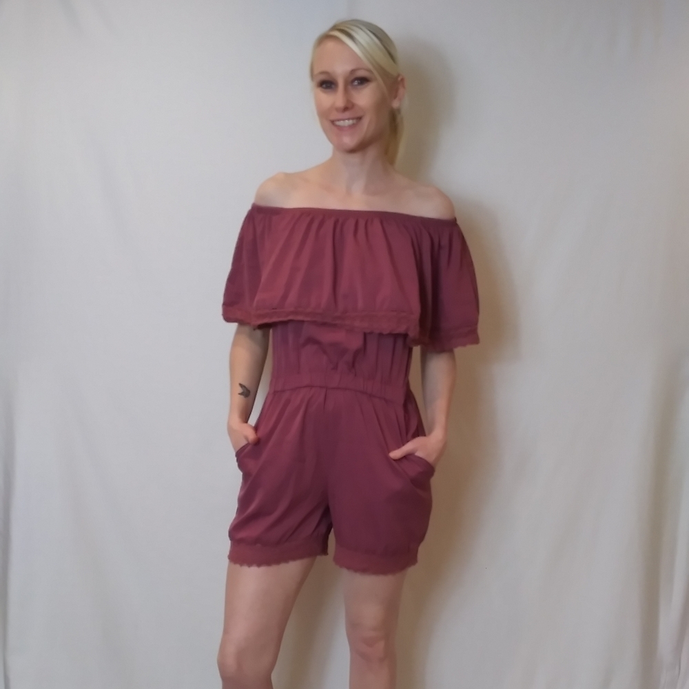 Rose pink romper